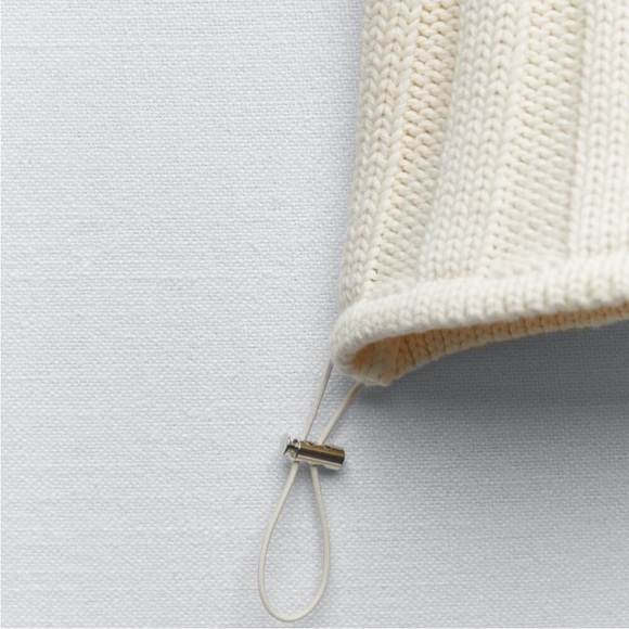 Zara Cream Knit Crop Top - Picture 8 of 8